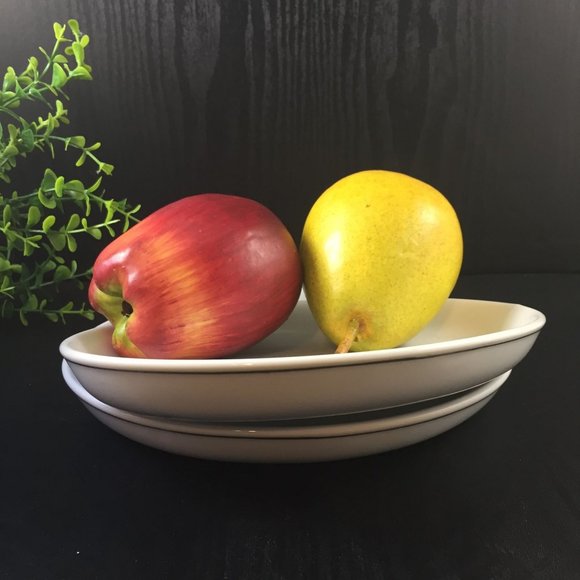 2 AMKO American Airlines Oval First Class Serving Plate White with Platinum Band - Picture 3 of 7